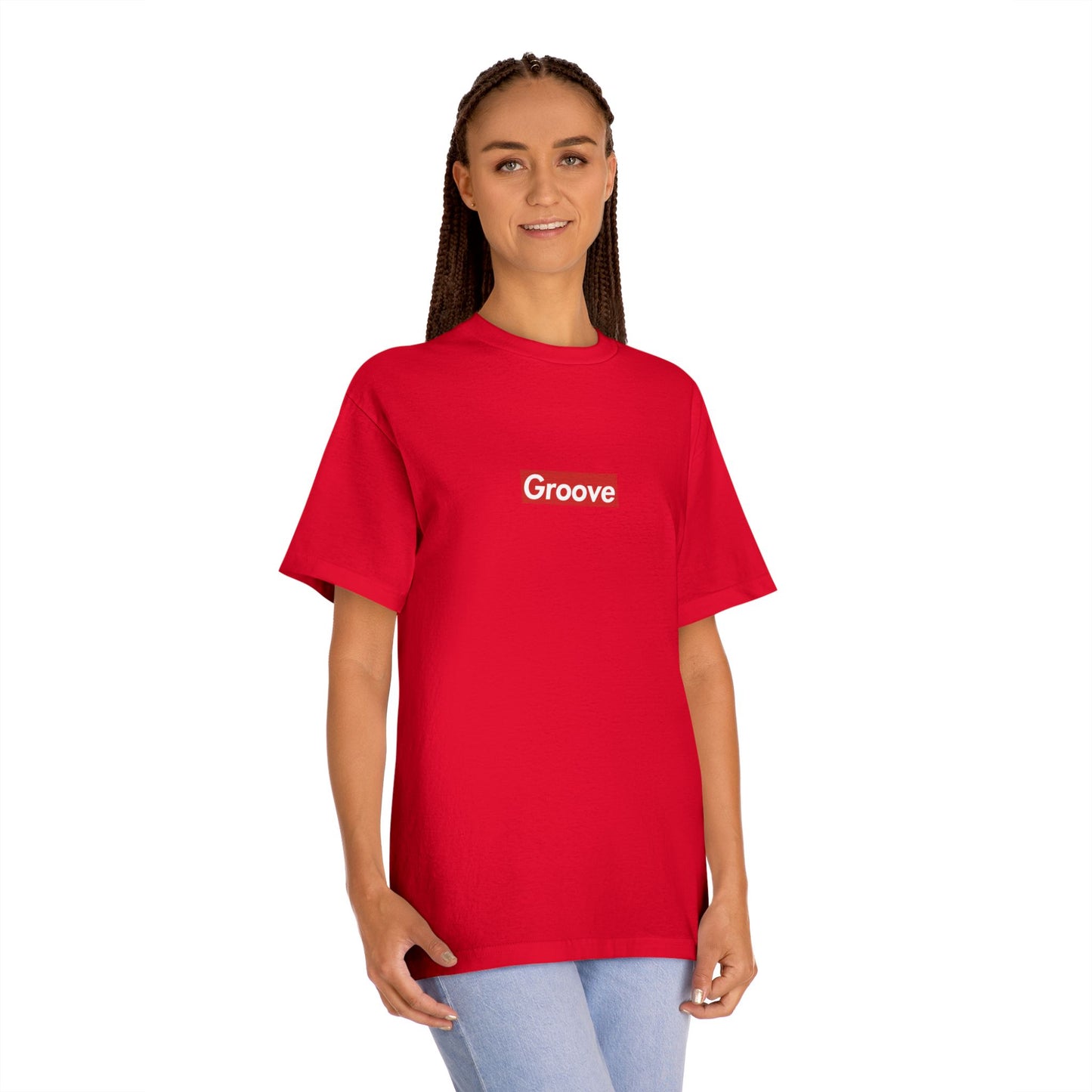 Groove Box Logo Unisex Red Tee SS25 - Groove Montreal